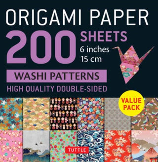 Cover image for 9780804853606 - Origami Paper 200 sheets Washi Patterns 6" (15 cm)