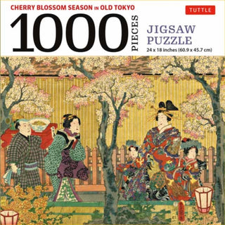 Cover image for 9780804854160 - Cherry Blossom Season in Old Tokyo- 1000 Piece Jigsaw Puzzle