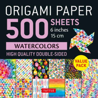 Cover image for 9780804854252 - Origami Paper 500 sheets Rainbow Watercolors 6" (15 cm)