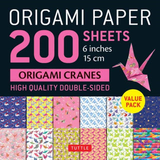 Cover image for 9780804854870 - Origami Paper 200 sheets Origami Cranes 6" (15 cm)