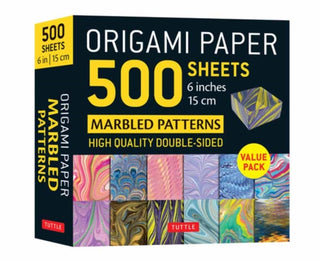 Cover image for 9780804854924 - Origami Paper 500 sheets Marbled Patterns 6" (15 cm)