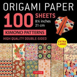 Cover image for 9780804855129 - Origami Paper 100 sheets Kimono Patterns 8 1/4" (21 cm)