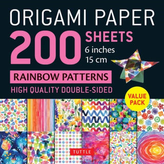 Cover image for 9780804857000 - Origami Paper 200 sheets Rainbow Patterns 6" (15 cm)