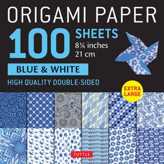 Cover image for 9780804857024 - Origami Paper 100 sheets Blue & White 8 1/4" (21 cm)