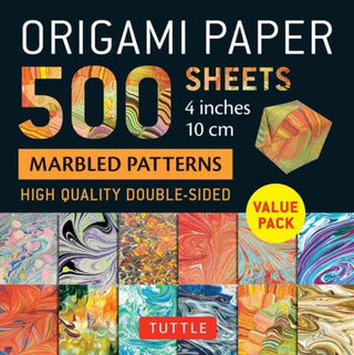 Cover image for 9780804857345 - Origami Paper 500 sheets Marbled Patterns 4" (10 cm)