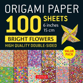 Cover image for 9780804857499 - Origami Paper 100 Sheets Bright Flowers 6" (15 Cm)