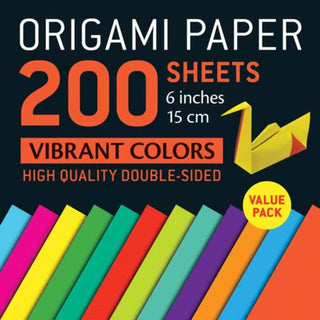 Cover image for 9780804857789 - Origami Paper 200 sheets Vibrant Colors 6" (15 cm)