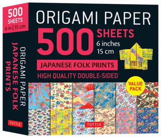 Cover image for 9780804858229 - Origami Paper 500 sheets Japanese Folk Prints 6" (15 cm)