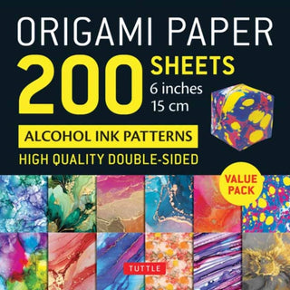Supplemental image for 9780804858250 - Origami Paper 200 sheets Alcohol Ink Patterns 6" (15 cm)