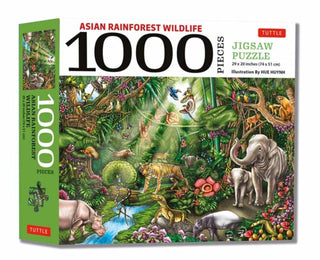 Cover image for 9780804858700 - Asian Rainforest Wildlife - 1000 Piece Jigsaw Puzzle