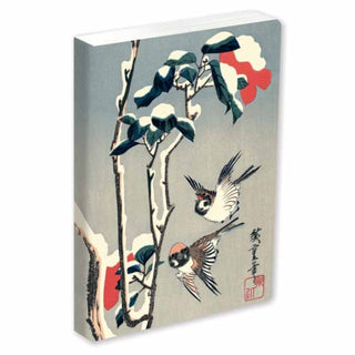 Cover image for 9780804859110 - Journal Sparrows and Camellia in Snow by Hiroshige, Lined PB