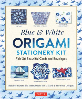 Cover image for 9780804859196 - Blue & White Origami Stationery Kit
