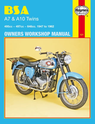 Cover image for 9780856961212 - BSA A7 & A10 Twins (47 - 62) Haynes Repair Manual