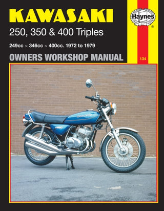 Cover image for 9780856961342 - Kawasaki 250, 350 & 400 Triples (72 - 79)