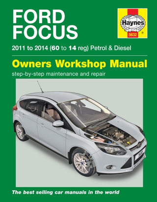 Cover image for 9780857336323 - Ford Focus Petrol & Diesel (11 - 14) Haynes Repair Manual