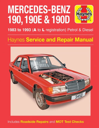 Cover image for 9780857336422 - Mercedes-Benz 190, 190E & 190D Petrol & Diesel (83 - 93) Haynes Repair Manual