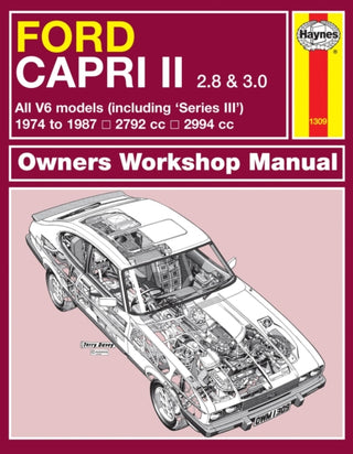 Cover image for 9780857336941 - Ford Capri II (and III) 2.8 & 3.0 V6 (74 - 87) Haynes Repair Manual