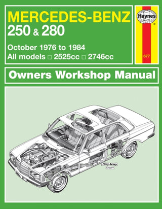 Cover image for 9780857337399 - Mercedes-Benz 250 & 280 123 Series Petrol (Oct 76 - 84) Haynes Repair Manual