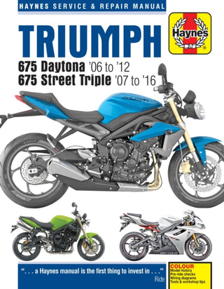 Cover image for 9780857339249 - Triumph 675 Daytona (06 - 12) & Street Triple (07 - 16)