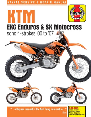 Supplemental image for 9780857339591 - KTM EXC Enduros & SX Motocross sohc 4-strokes (00 - 07)