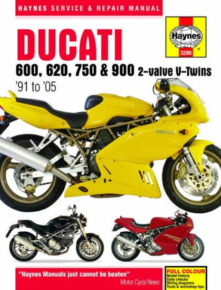 Cover image for 9780857339867 - Ducati 600, 620, 750 & 900 2-valve V-Twins (91 - 05) Haynes Repair Manual