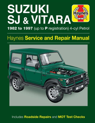 Cover image for 9780857339928 - Suzuki SJ Series, Samurai & Vitara (4-cyl) Petrol (82 - 97) Haynes Repair Manual