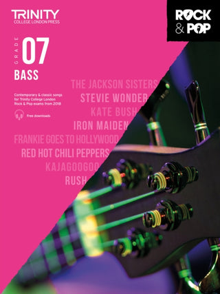 Cover image for 9780857366368 - Trinity College London Rock & Pop 2018 Bass Grade 7