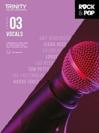 Cover image for 9780857366689 - Trinity College London Rock & Pop 2018 Vocals Grade 3