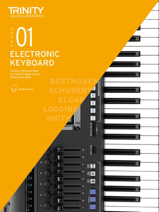 Cover image for 9780857367785 - Trinity College London Electronic Keyboard Exam Pieces & Technical Work from 2019 Grade 1