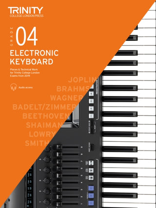 Cover image for 9780857367815 - Trinity College London Electronic Keyboard Exam Pieces & Technical Work From 2019: Grade 4