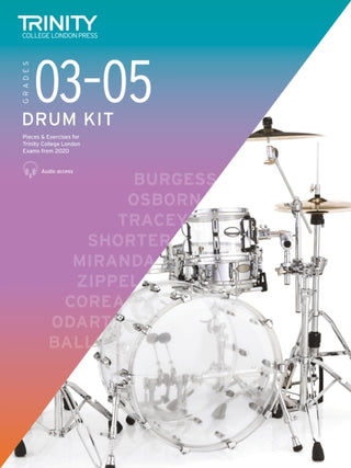 Supplemental image for 9780857368133 - Trinity College London Drum Kit From 2020. Grades 3-5