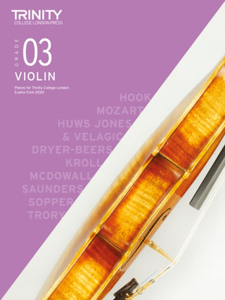 Cover image for 9780857368249 - Trinity College London Violin Exam Pieces From 2020: Grade 3