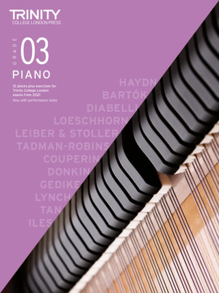 Cover image for 9780857369178 - Trinity College London Piano Exam Pieces Plus Exercises From 2021: Grade 3