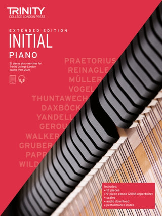 Cover image for 9780857369284 - Trinity College London Piano Exam Pieces Plus Exercises From 2021: Initial - Extended Edition