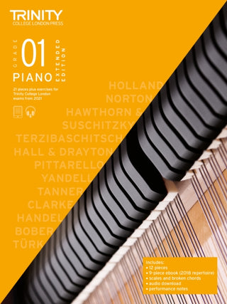Cover image for 9780857369291 - Trinity College London Piano Exam Pieces Plus Exercises From 2021: Grade 1 - Extended Edition