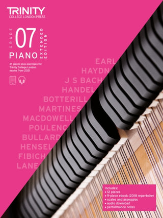 Cover image for 9780857369352 - Trinity College London Piano Exam Pieces Plus Exercises From 2021: Grade 7 - Extended Edition