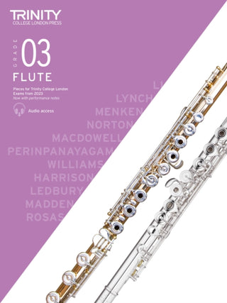 Cover image for 9780857369628 - Trinity College London Flute Exam Pieces from 2023: Grade 3