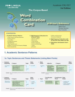 Cover image for 9780866475877 - The Corpus-Based Word Combination Card