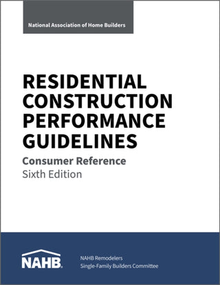 Supplemental image for 9780867188103 - Residential Construction Performance Guidelines