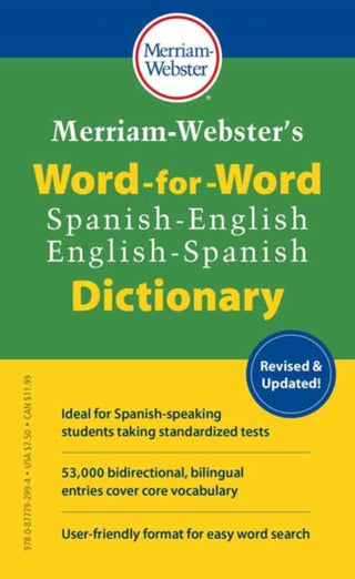 Cover image for 9780877792994 - Merriam-Webster's Word-for-Word Spanish-English Dictionary