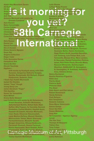 Supplemental image for 9780880390705 - Is It Morning for You Yet? 58th Carnegie International