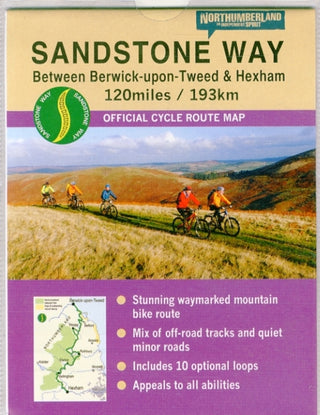 Cover image for 9780993116100 - Sandstone Way Cycle Route Map - Northumberland