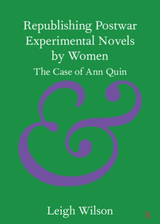 Cover image for 9781009560771 - Republishing Postwar Experimental Novels by Women