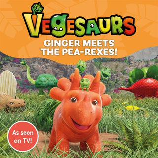 Cover image for 9781035014132 - Vegesaurs: Ginger Meets the Pea-Rexes!