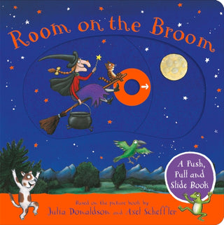 Cover image for 9781035050703 - Room on the Broom: A Push, Pull and Slide Book
