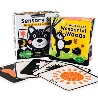 Cover image for 9781068694905 - A High-Contrast Black-and-White Sensory Book Set: Part of the A Wonderful Wood Collection for Newborns and Babies 0-2 years