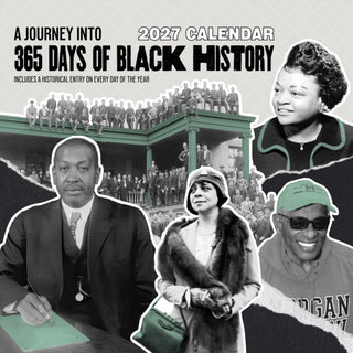 Cover image for 9781087514048 - A Journey into 365 Days of Black History 2027 Wall Calendar