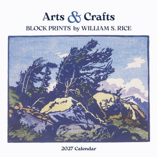 Cover image for 9781087514178 - Arts & Crafts Block Prints by William S. Rice 2027 Wall Calendar