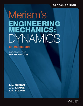 Cover image for 9781119665281 - Meriam's Engineering Mechanics