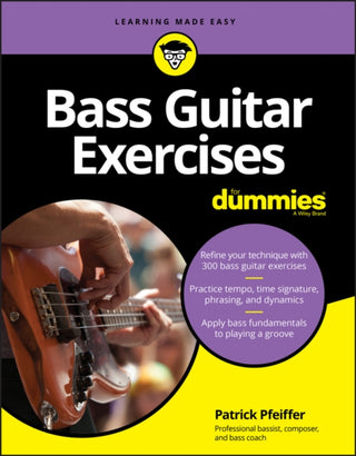 Cover image for 9781119700111 - Bass Guitar Exercises For Dummies
